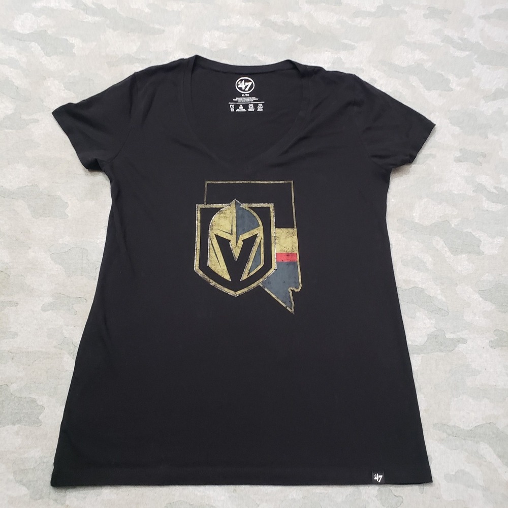 Vegas Golden Knights‎ Top Womens XL Black '47 Short Sleeve NHL Hockey